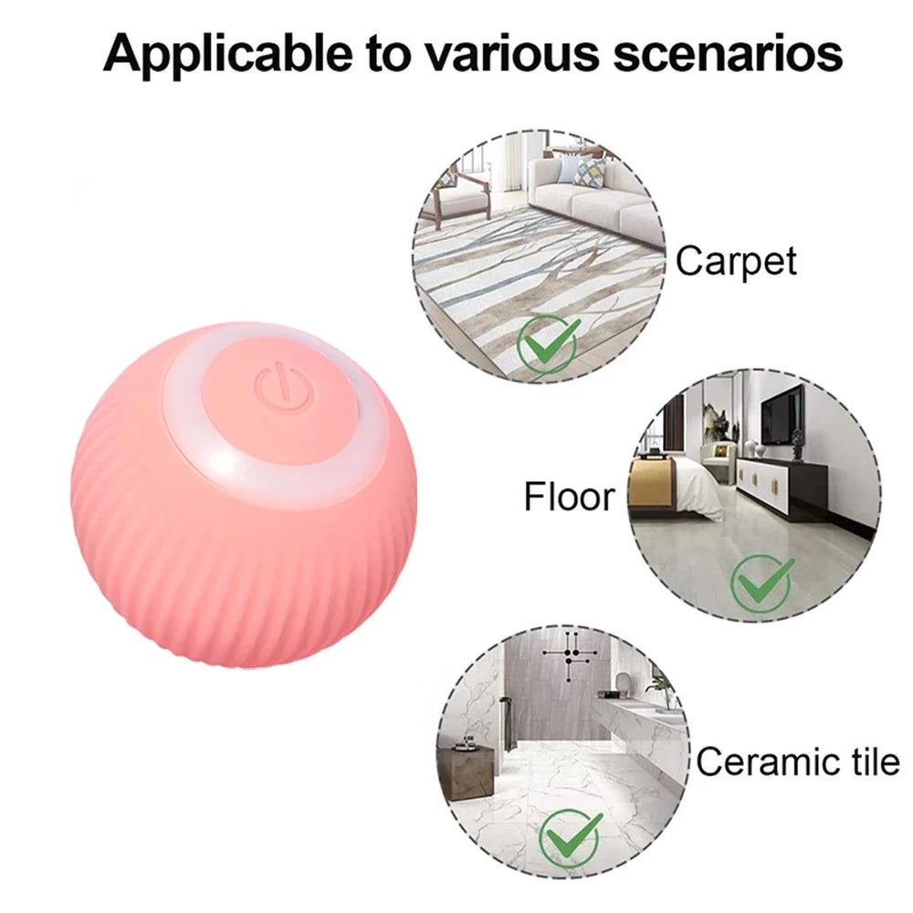 1pc Whisker Wonderland Smart Interactive Cat Toy - Automatic Rolling Ball, Stimulating Feline Fun, Exercise and Mental Stimulation for Your Feline Friend - Interactive Toys