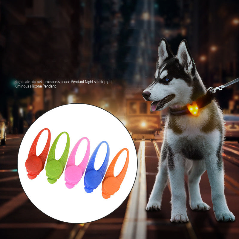 1pc Nighttime Safety Pet Pendant Collar with Anti-Lost LED Light for Dogs and Cats - Essential Pet Supplies for Visibility and Security