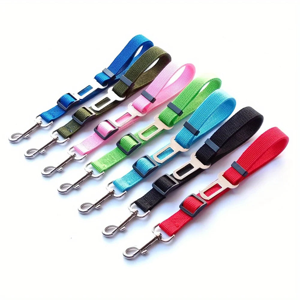 Adjustable Harness and Leash Cat Dog Car Seat Belt Pet Seat Vehicle Dog Harness Lead Clip TractionCar Travel Supplies for Dogs