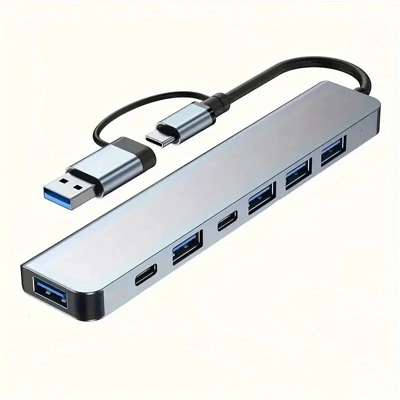 7 Ports USB 3.0 2.0 Type C HUB Expander Splitter High Speed OTG Adapter Docking Station For Laptop PC Hard Drive Mouse Keyboard