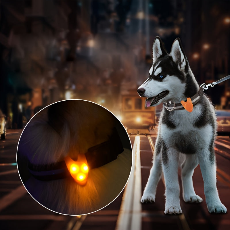 1pc Nighttime Safety Pet Pendant Collar with Anti-Lost LED Light for Dogs and Cats - Essential Pet Supplies for Visibility and Security