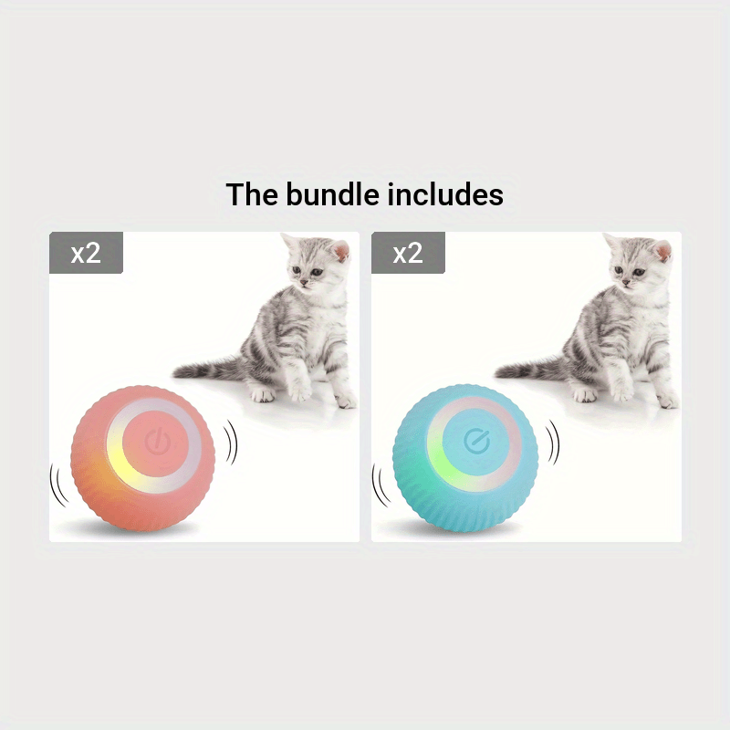 1pc Whisker Wonderland Smart Interactive Cat Toy - Automatic Rolling Ball, Stimulating Feline Fun, Exercise and Mental Stimulation for Your Feline Friend - Interactive Toys