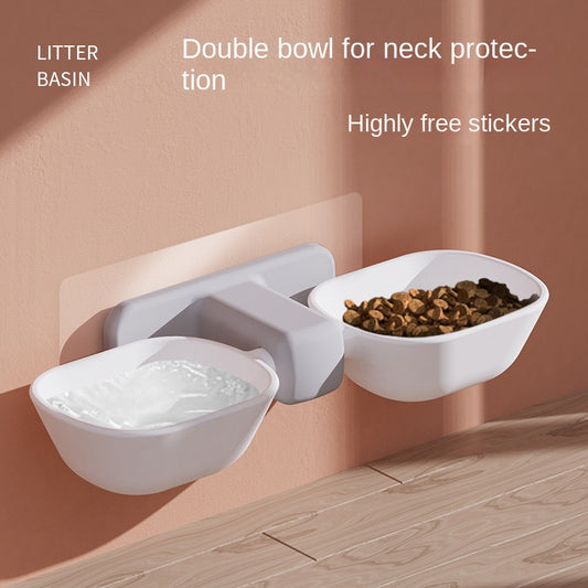 Elevated Cat Bowls Set - No Spill, Anti-Vomiting, Easy to Clean, Perfect for Indoor Cats