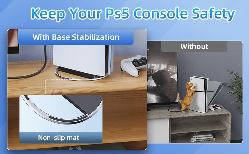 2025 New Vertical Stand for PS5 Consoles Playstation 5 Slim Base Accessories for PS5 Pro Console Disc and Digital