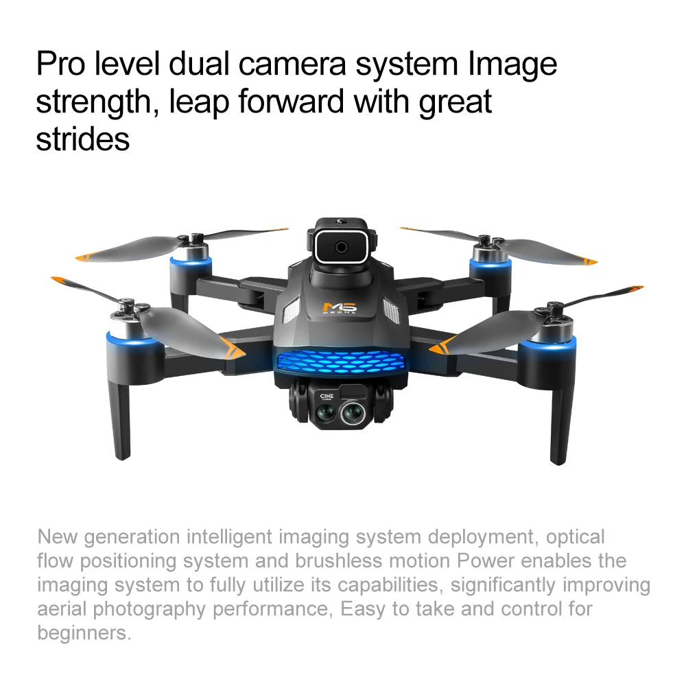 New Professional M6 Drone 8K HD With Screen WIFI FPV Smart Obstacle Avoidance Brushless Motor Remote Control Quadcopter Dron Toy