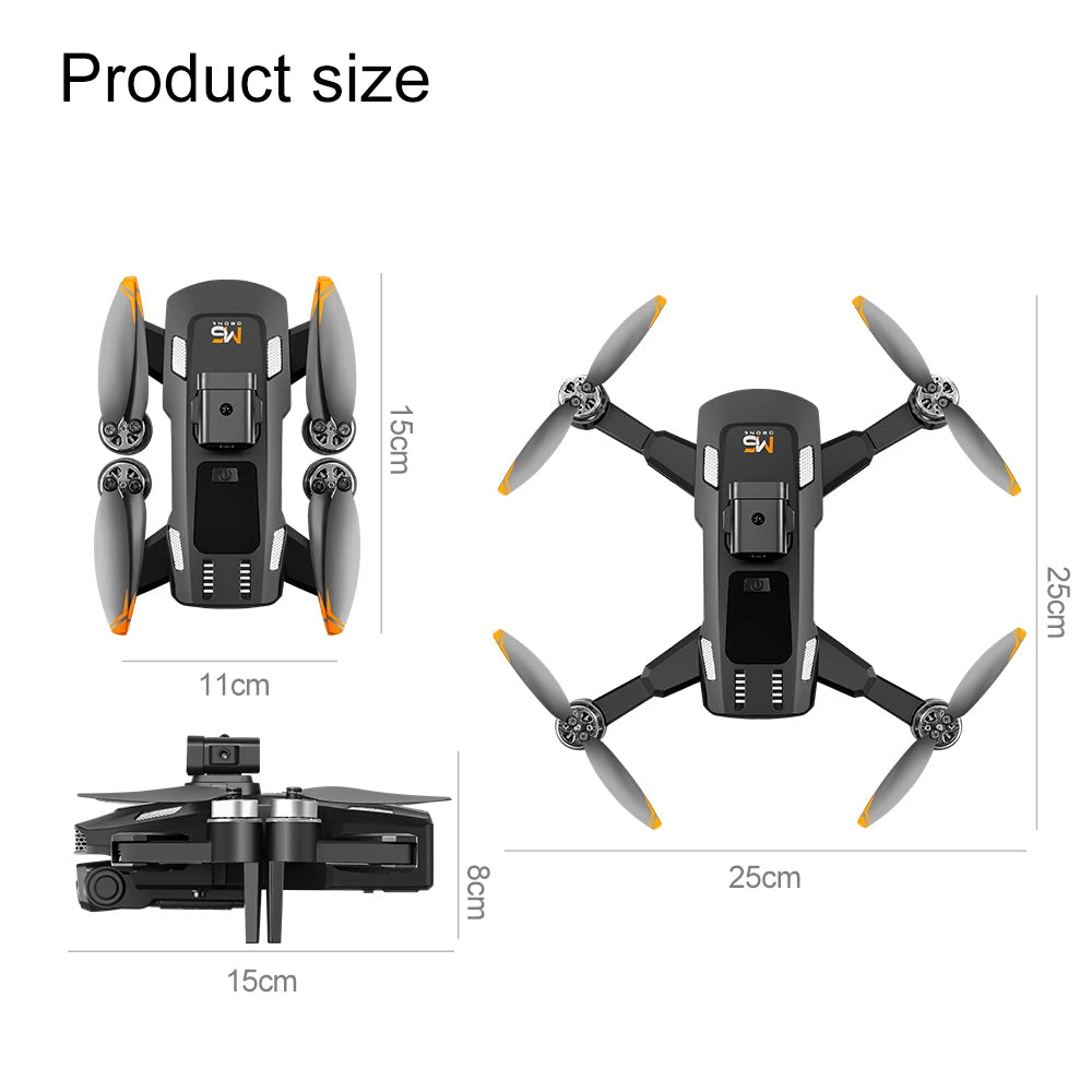 New Professional M6 Drone 8K HD With Screen WIFI FPV Smart Obstacle Avoidance Brushless Motor Remote Control Quadcopter Dron Toy