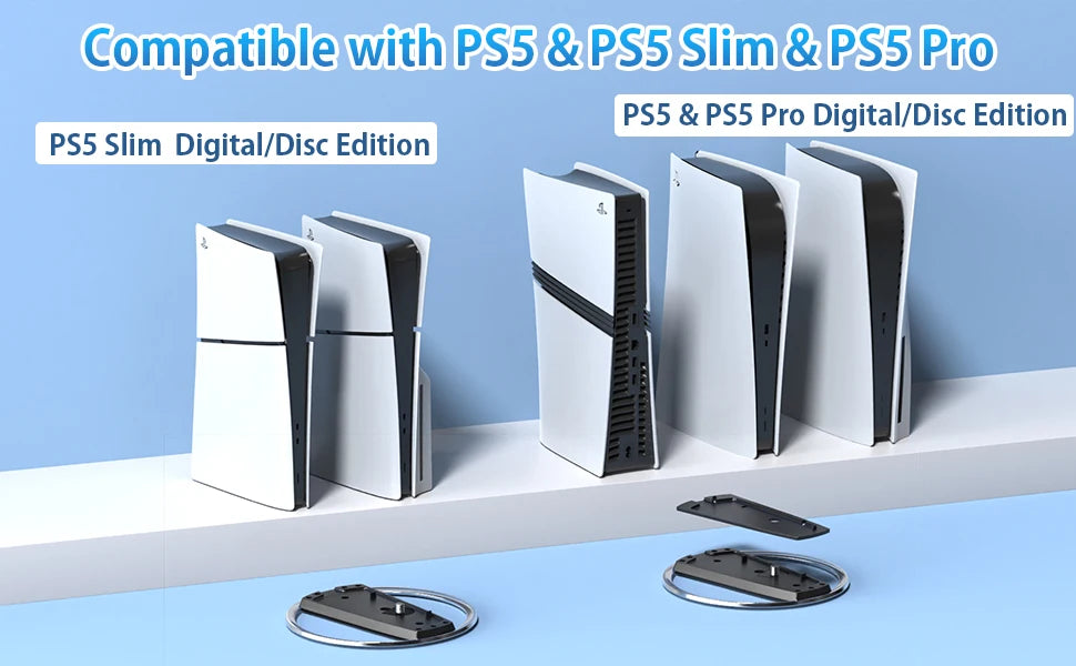 2025 New Vertical Stand for PS5 Consoles Playstation 5 Slim Base Accessories for PS5 Pro Console Disc and Digital