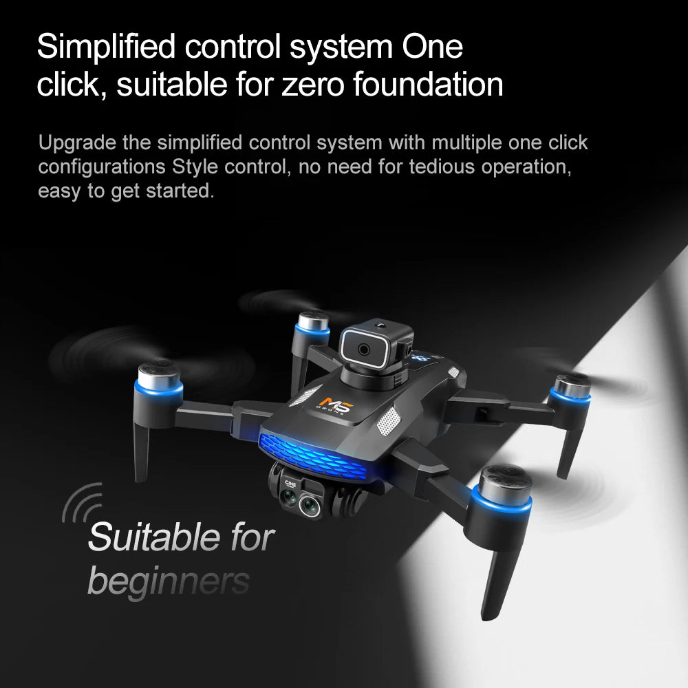 New Professional M6 Drone 8K HD With Screen WIFI FPV Smart Obstacle Avoidance Brushless Motor Remote Control Quadcopter Dron Toy
